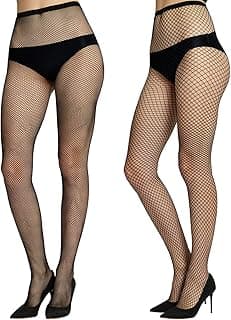 WEANMIX Meia-calça arrastão de renda estampada meia-calça de cintura alta meia arrastão para mulheres, C13-preto-pequeno+mini grade, Tamanho Único