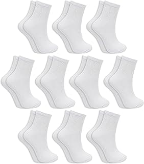 Genérico Kit 10 Pares de Meia Cano Médio Algodão Atoalhada Masculina Esportiva