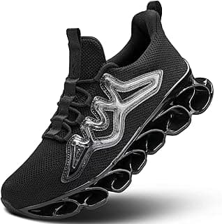 Hetohec Tênis de corrida masculino, sem cadarço, tênis casual moderno, confortável, antiderrapante, para trabalho, esportivo, esportivo