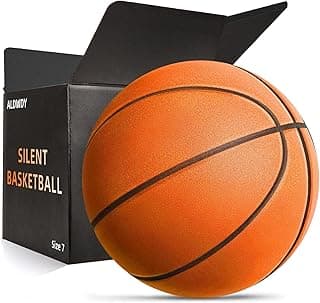 ALDWDY Basquete silencioso tamanho 7 (75 cm) – basquete interno sem ar ranhurado para drible silencioso e treinamento interno, bola de espuma de poliuretano profissional – sensação real de salto mais