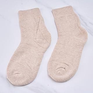 Generic Meias femininas – 2 pares de mini meias de bambu, cáqui