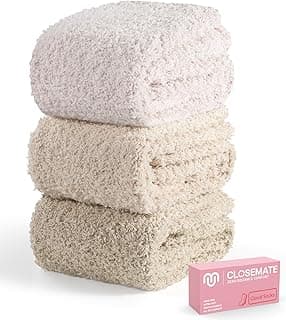 CLOSEMATE Meias felpudas quentes e aconchegantes, presentes para mulheres, meias macias e fofas para dormir