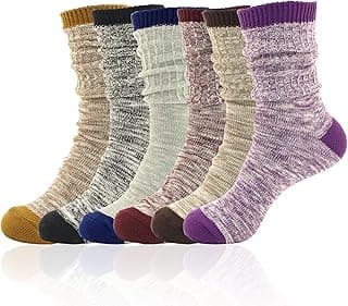 BambooMN Meias de microfibra felpudas e felpudas de corte baixo de microfibra supermacias ou meias de algodão para o outono, Assort a, 6 Pairs