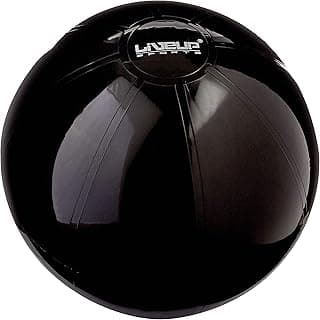 Bola Suiça U, 65 cm, Melão, LiveUp Sports, Preto