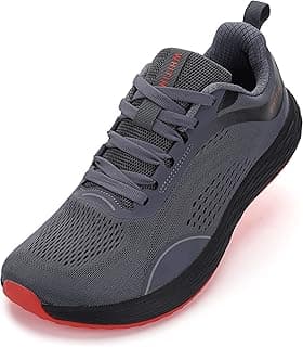 WHITIN Tênis de corrida masculino Zero Drop + bico largo, Cinza, 8 Wide
