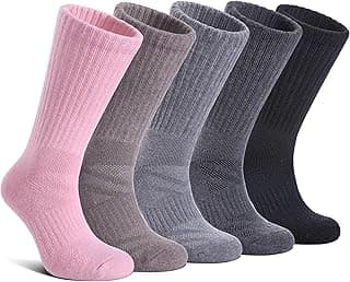 LANLEO Meias de lã Merino para caminhada para mulheres e homens, quentes, quentes, grossas, amortecedoras de umidade, meias para botas de trabalho