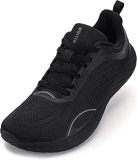 WHITIN Tênis de corrida masculino Zero Drop + bico largo, Preto, 8 Wide