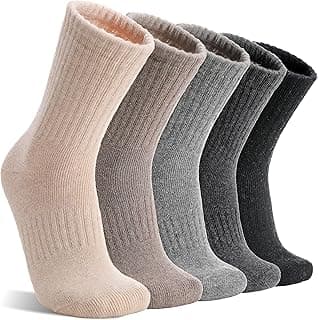 MOGGEI Meias femininas de lã para caminhadas quentes no inverno grossas térmicas cabine, aconchegantes, femininas, para presente, confortável, botas de trabalho