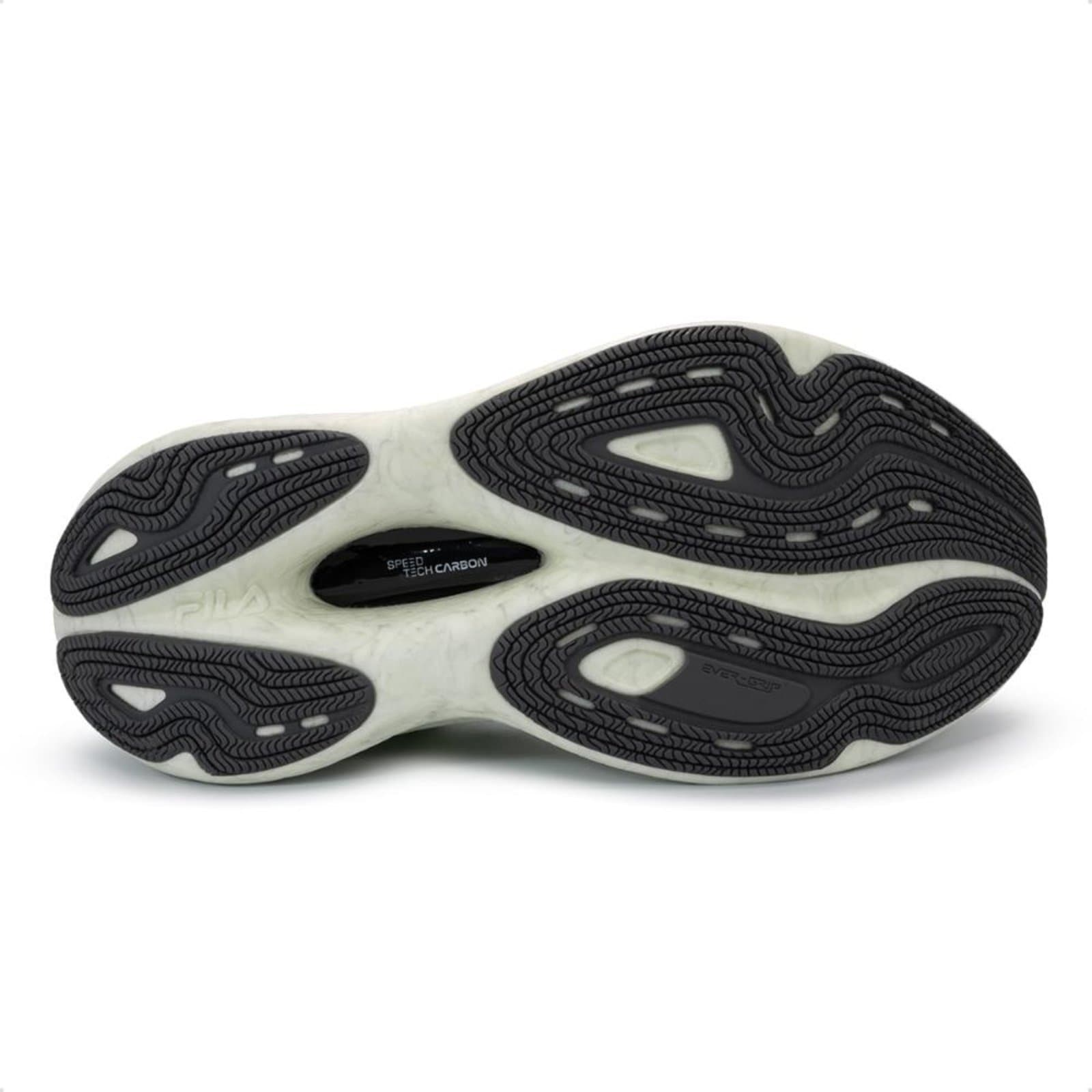 Sola do tênis Fila Float Maxxi 2 Pro feminino verde, com tecnologia Speed Tech Carbon.