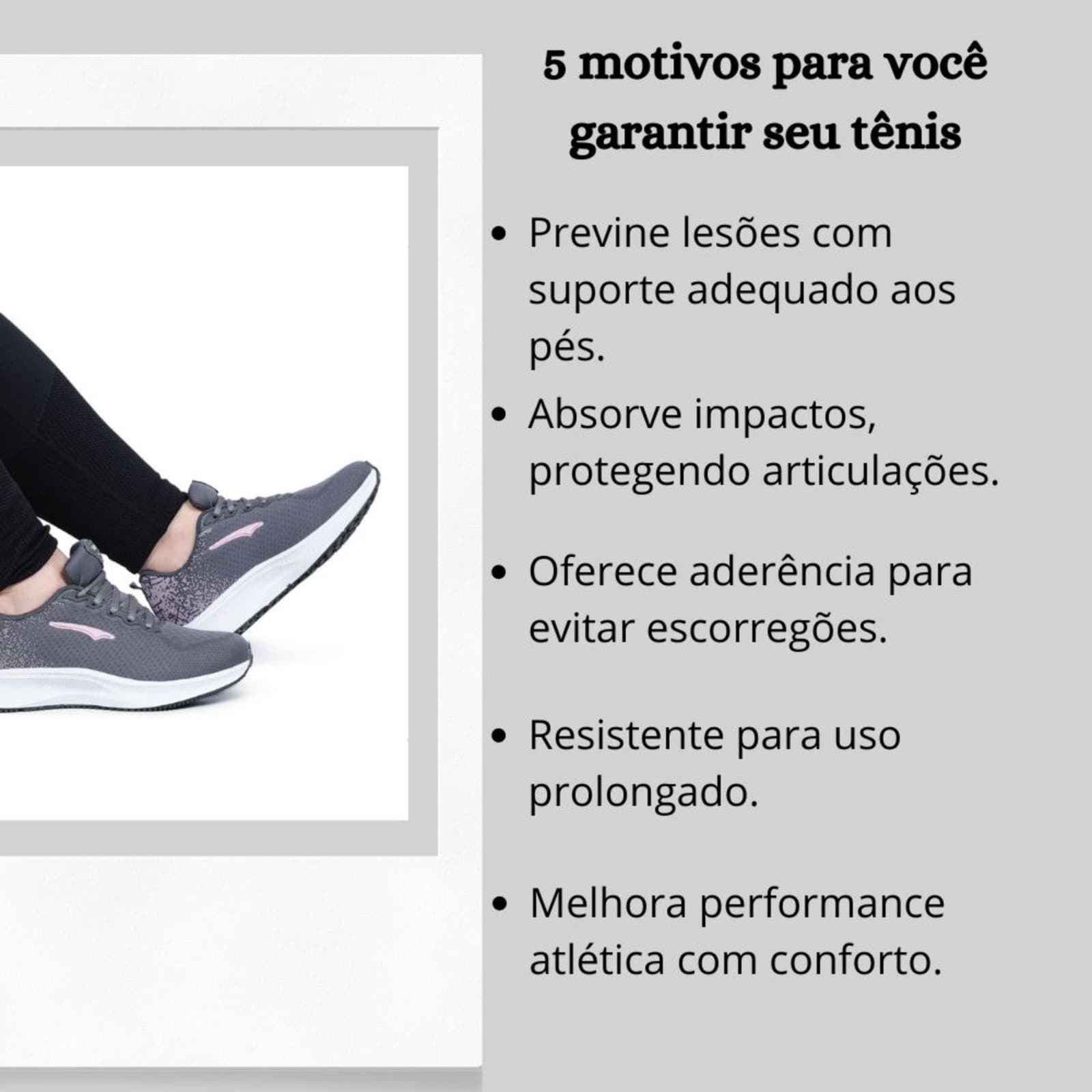 Kit 2 Pares Tênis Feminino Macio Confortável Ortopédico Preto e Grafite