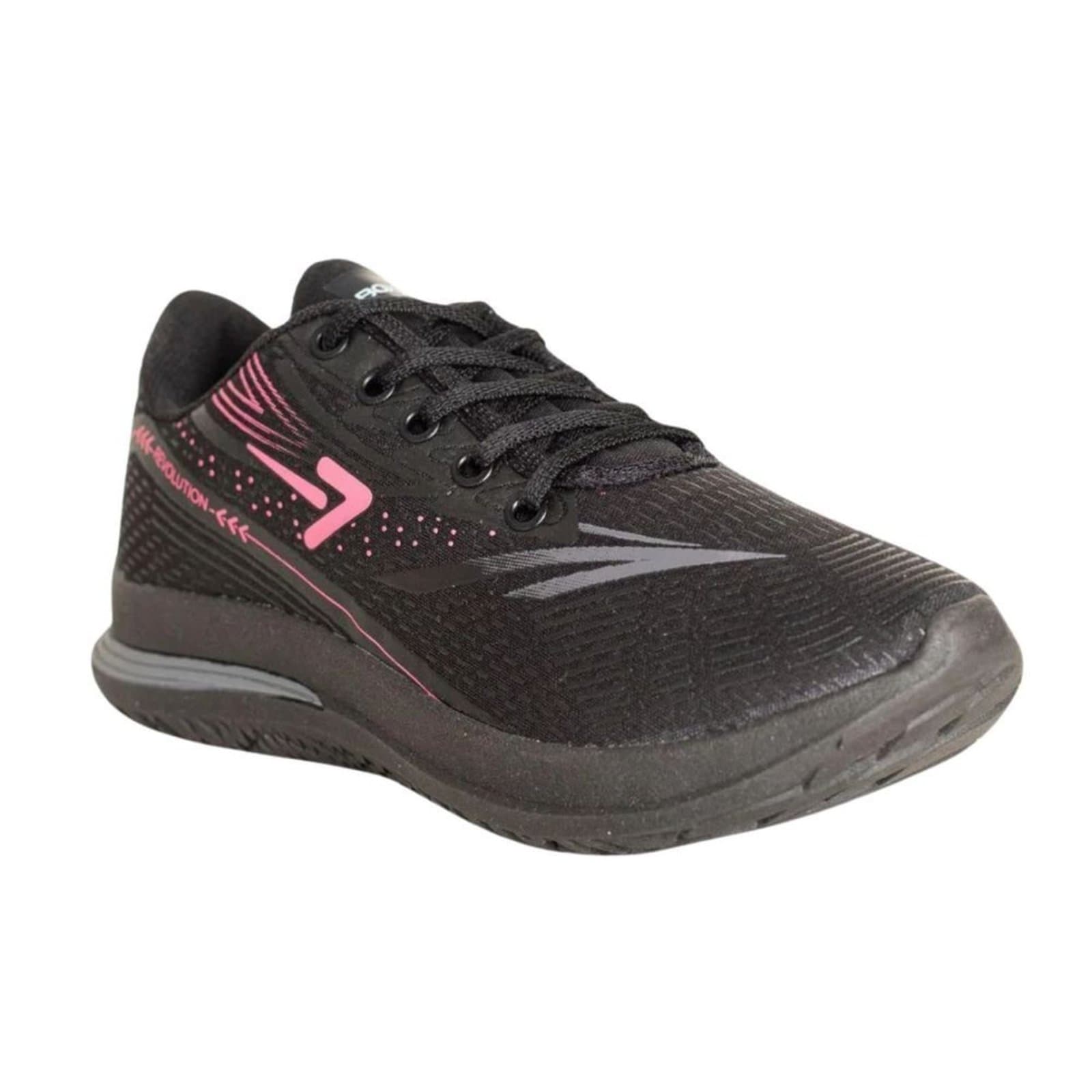 Tênis Corrida Feminino Revolution Box 200 Preto E Rosa