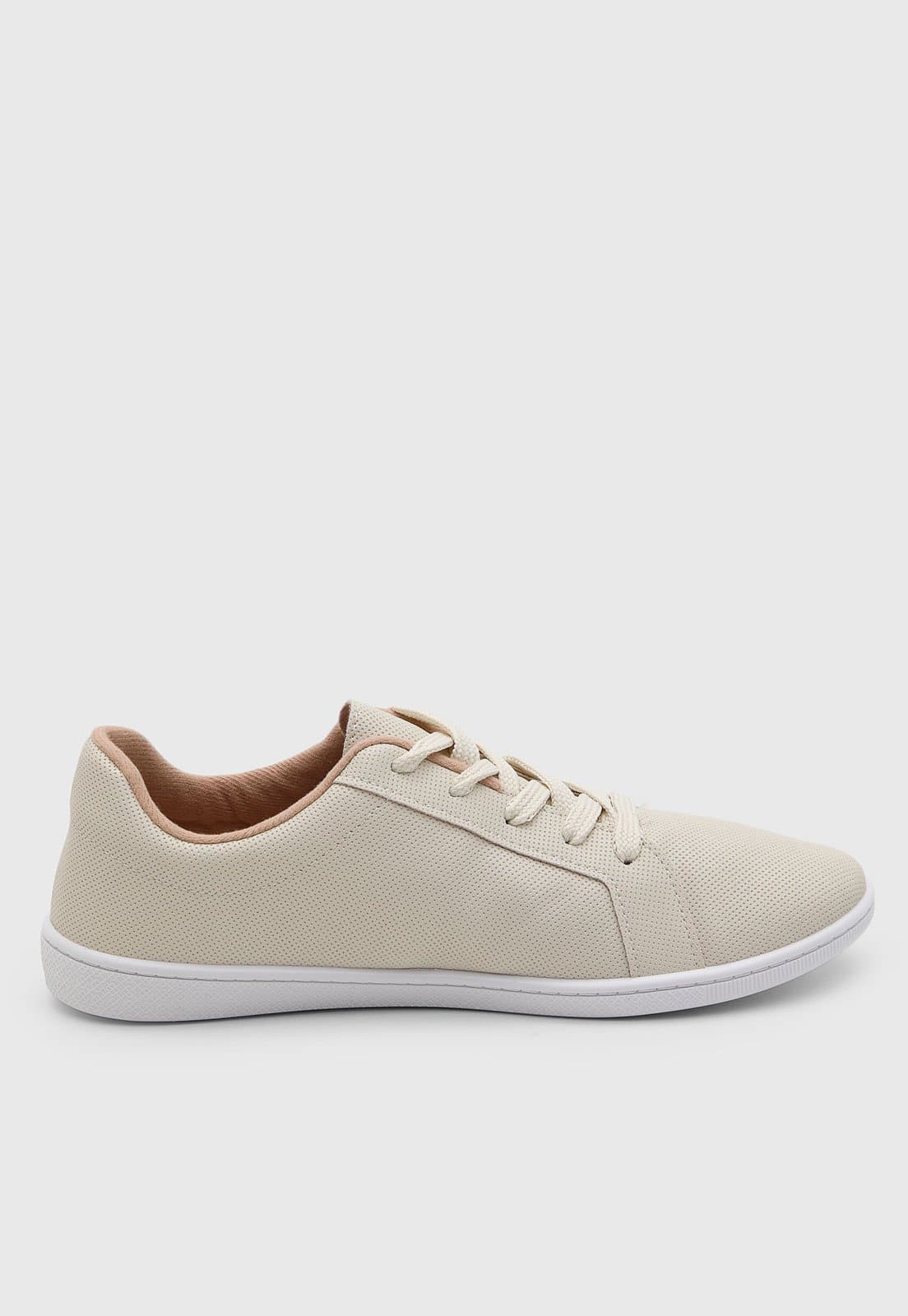 Tênis Feminino Moleca Casual Cano Baixo Off White
