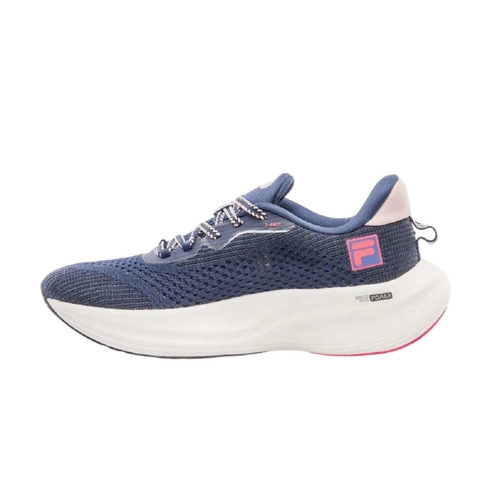 Tênis Esportivo Corrida Feminino Fila Racer Speedzone Marinho com Rosa