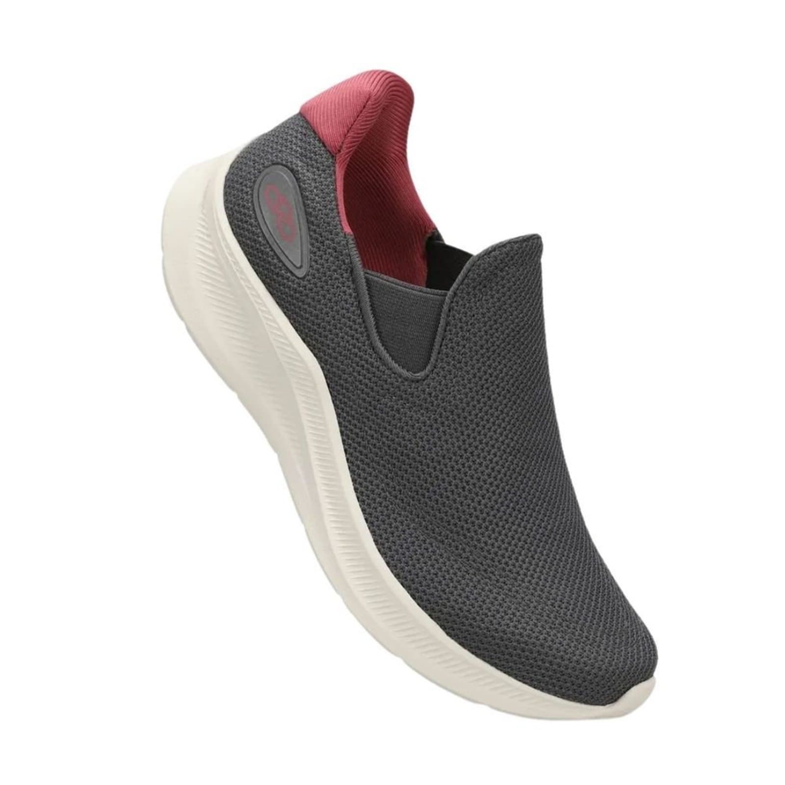 Tênis Corrida Feminino Olympikus Flutua 2 Cinza com detalhes vermelhos