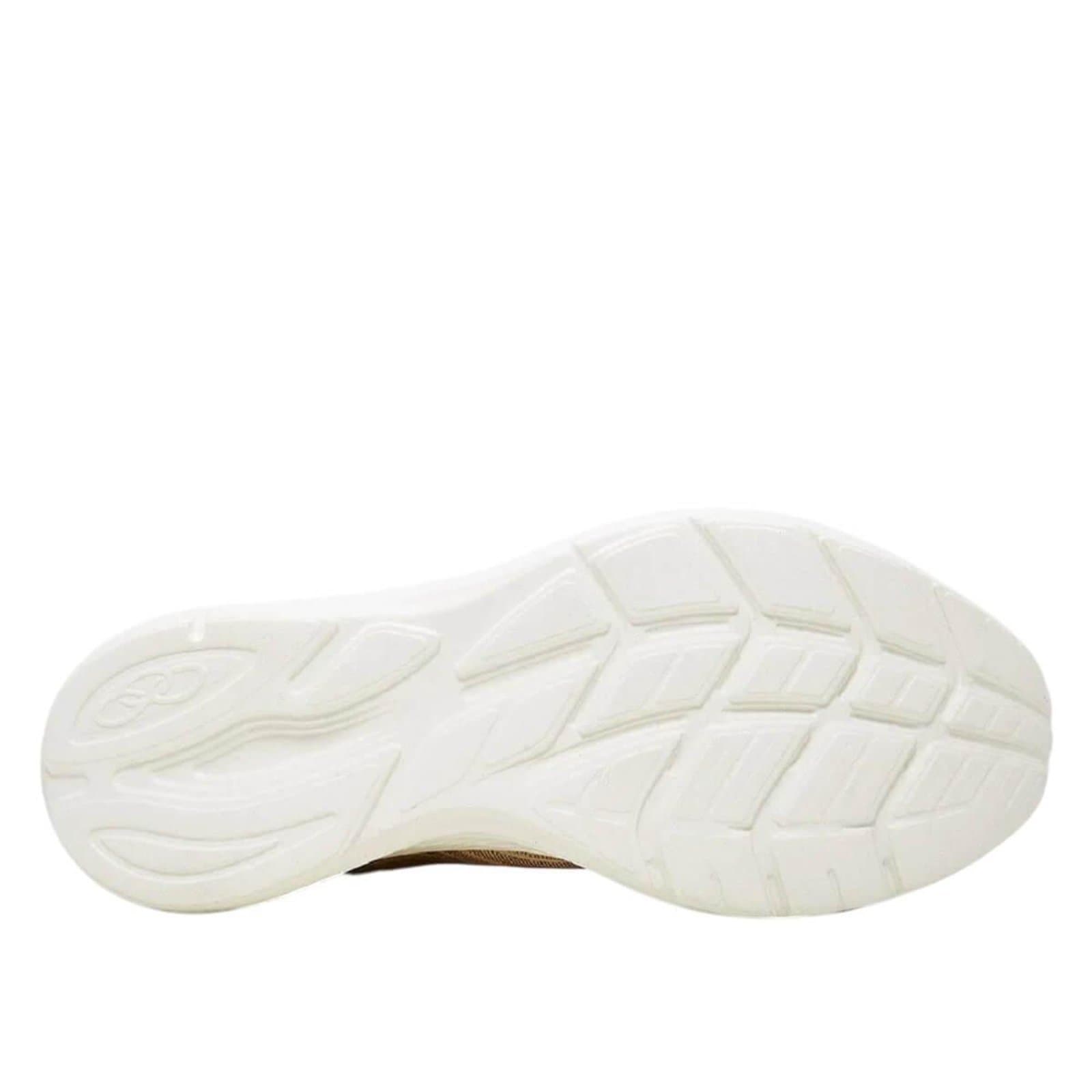 Solado do tênis Olympikus Venus 3 feminino casual marfim, com design de ventilação.