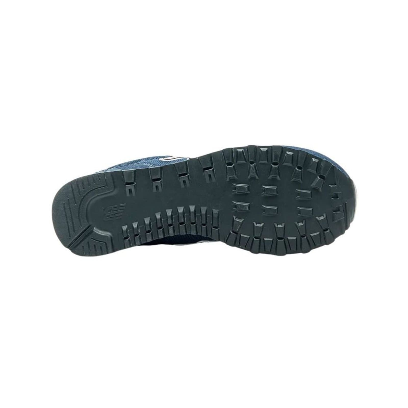 Sola do tênis New Balance 515v2 feminino azul marinho com detalhes em preto.
