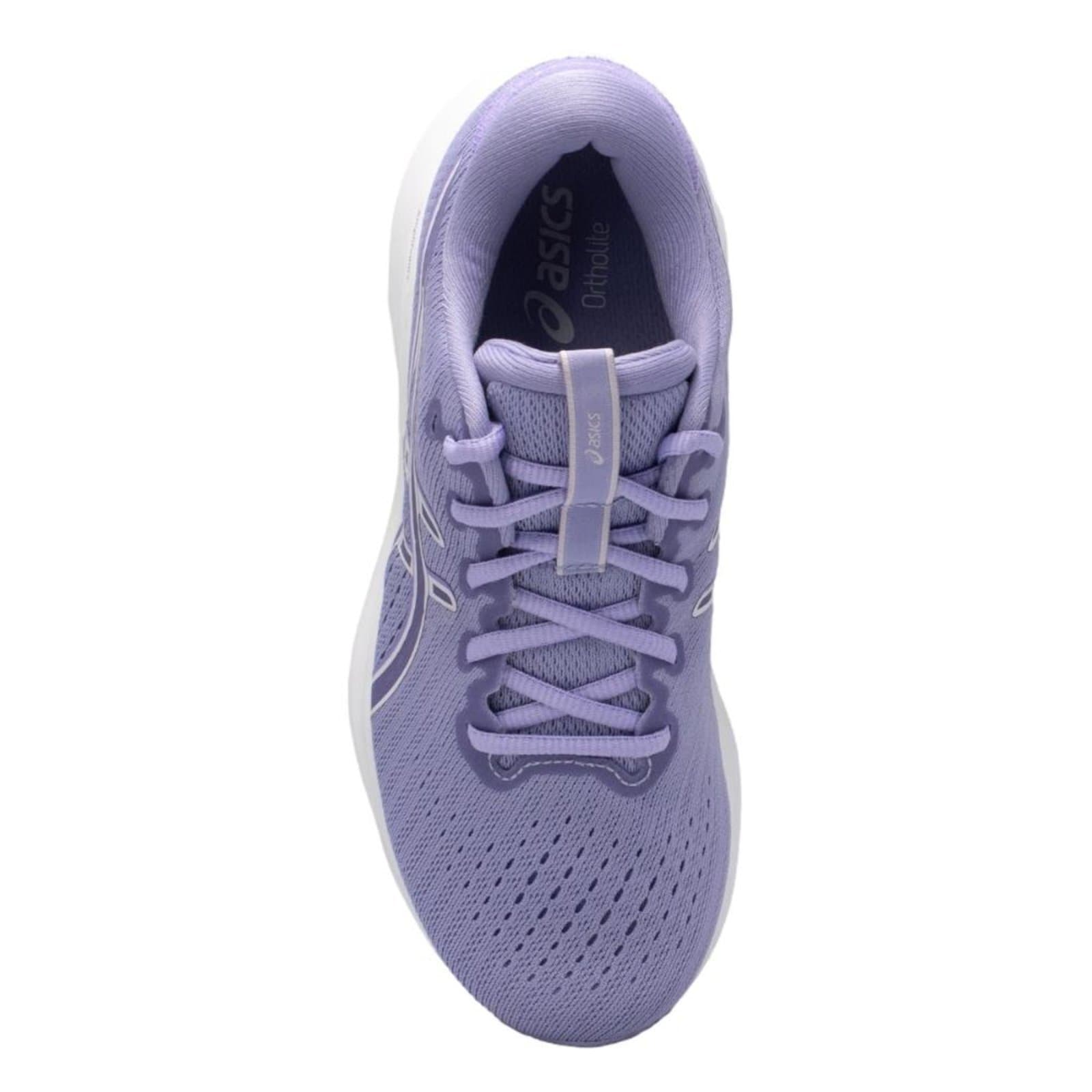 Tênis Asics Gel-Excite 11 feminino para corrida, malha jacquard roxo.