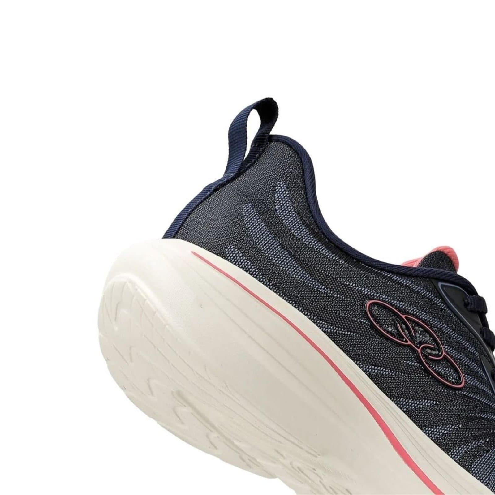 Detalhe do tênis Olympikus Bruma para corrida feminino azul com EVASENSE
