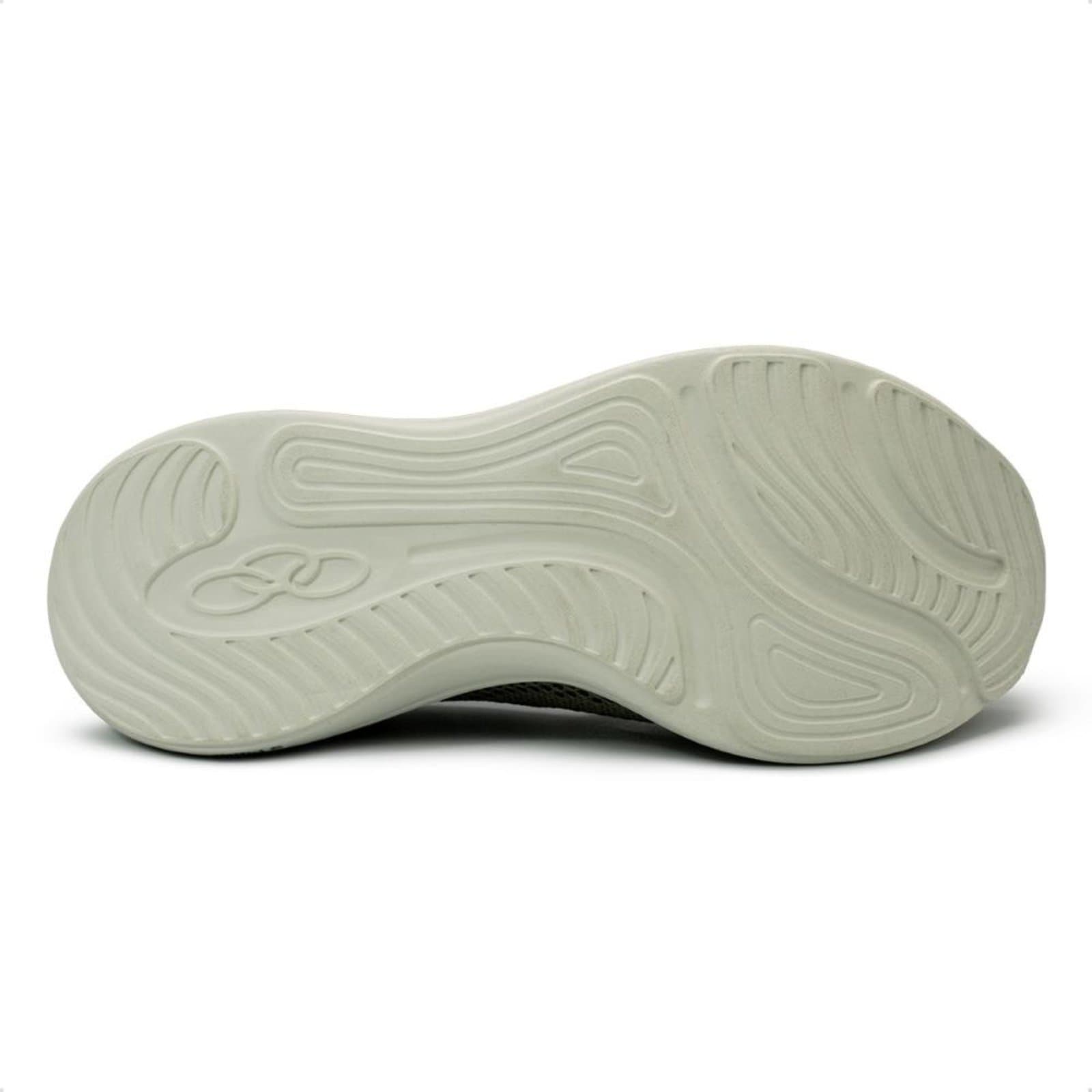 Sola do tênis Olympikus Safira Slip On verde, com design de ventilação.