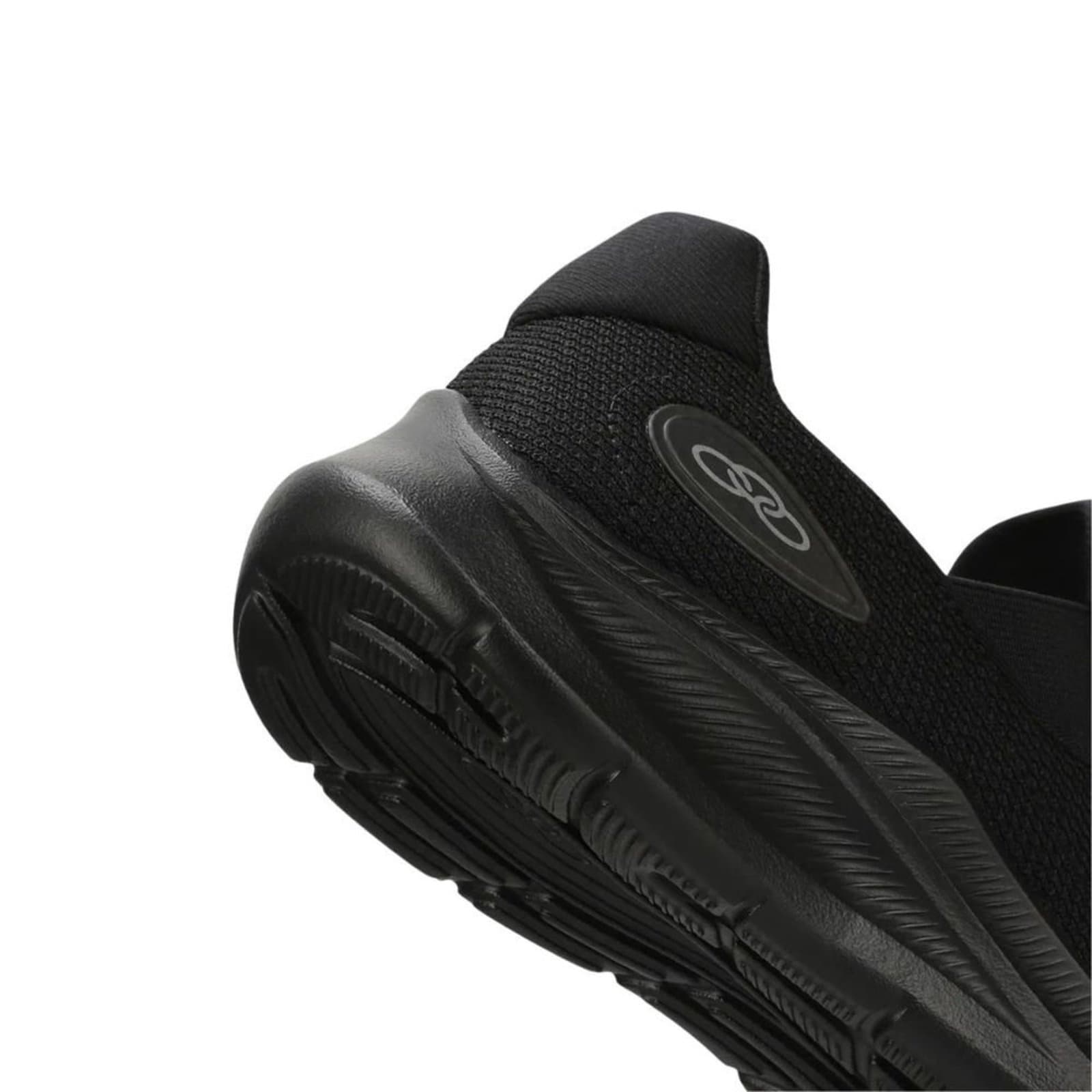 Detalhe do Tênis Olympikus Flutua 2 Feminino Preto com elástico lateral