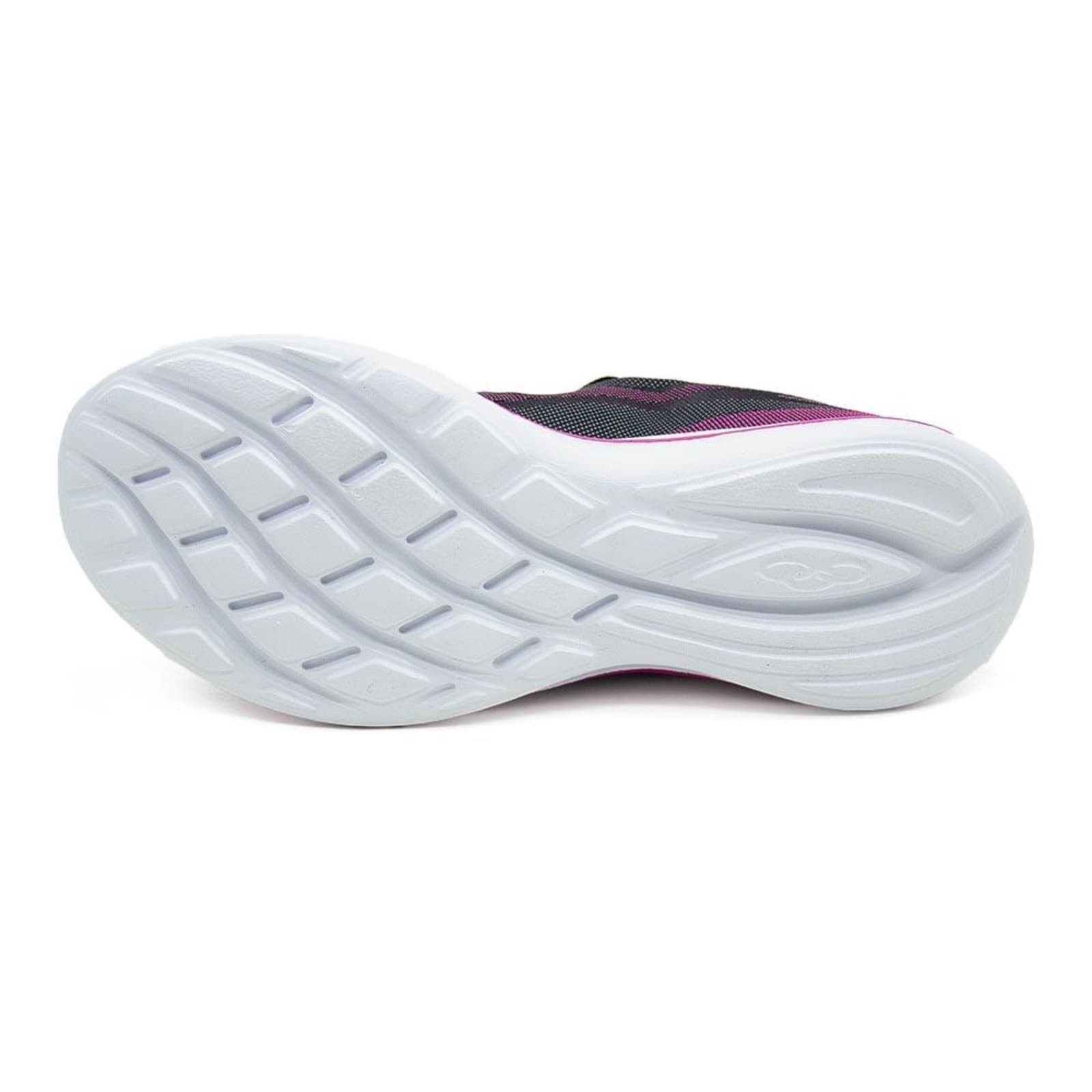 Sola do tênis Olympikus Apolis feminino casual preto com detalhes rosa e branco.