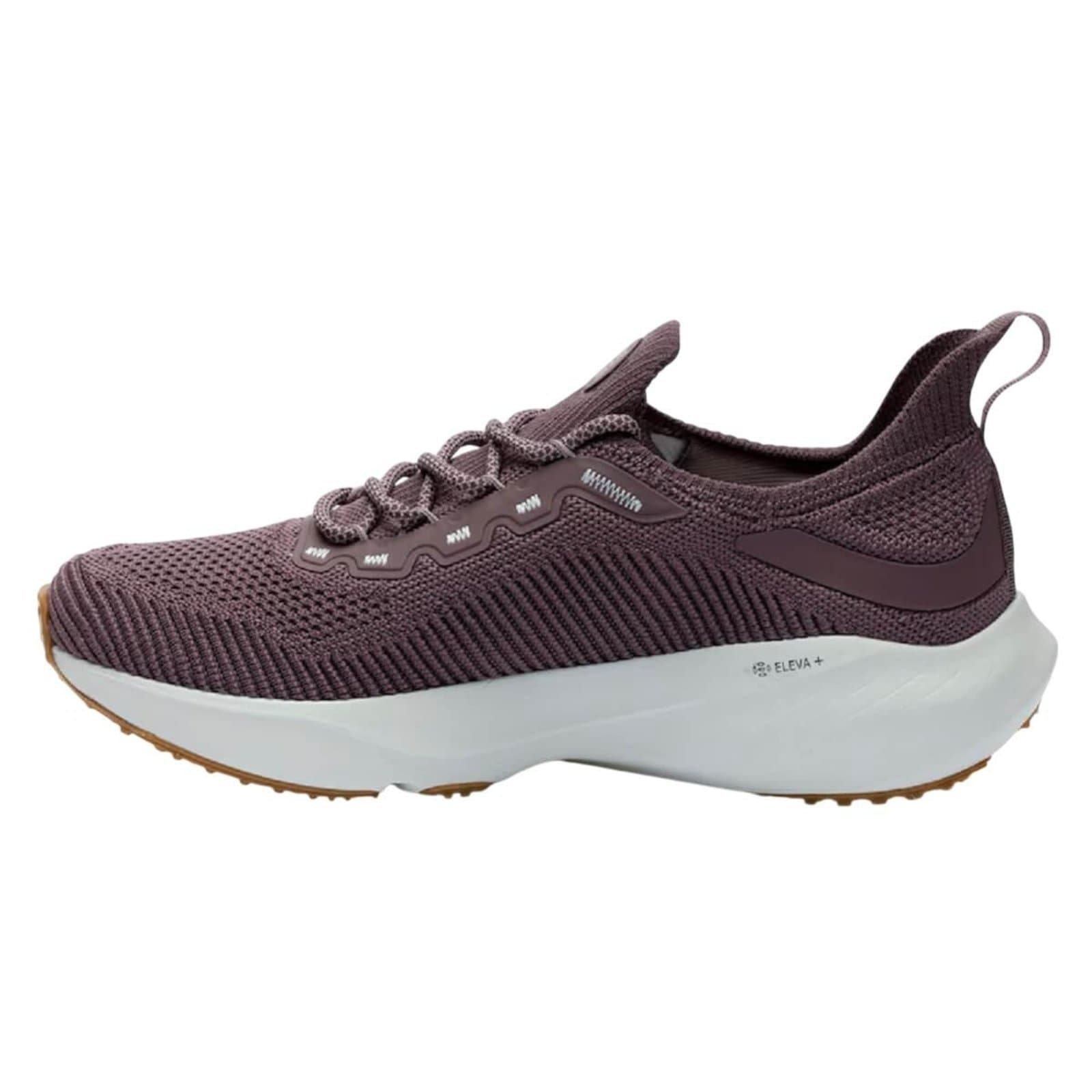 Tênis casual Olympikus Adrena feminino cor ameixa com design em malha e sola branca