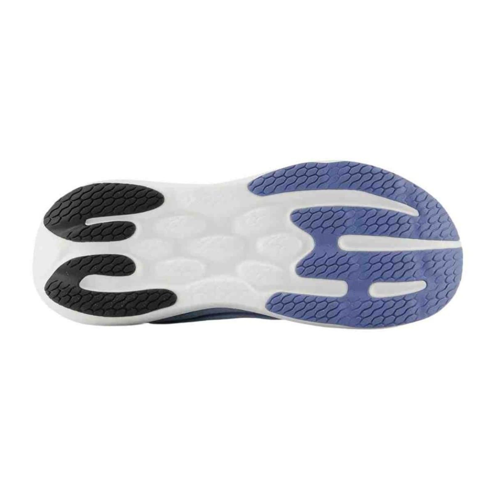 Sola do tênis New Balance Infinion 1080 V15 feminino branco e azul com amortecedor.