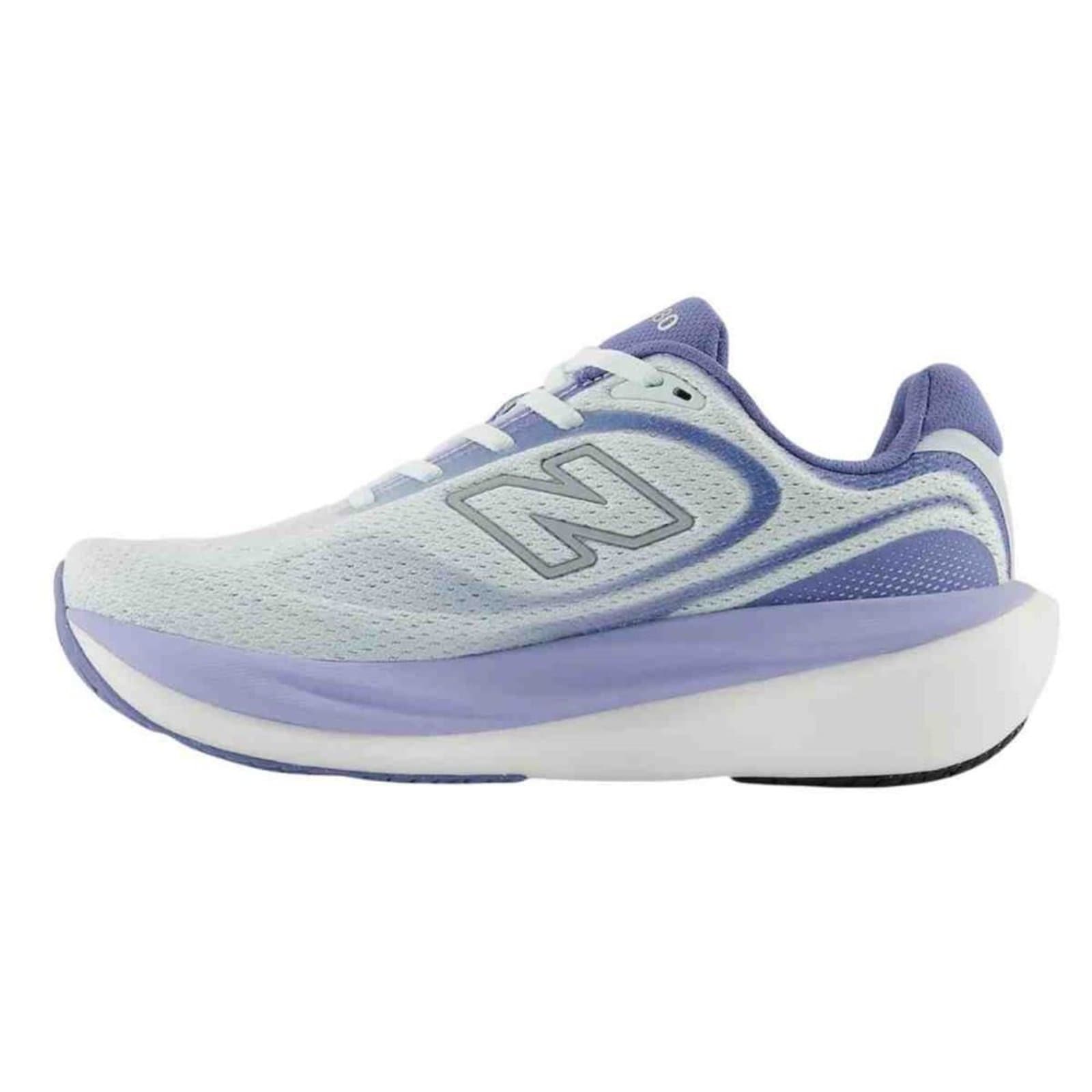 Tênis New Balance Infinion 1080 V15 feminino branco e azul com amortecedor Fresh Foam.