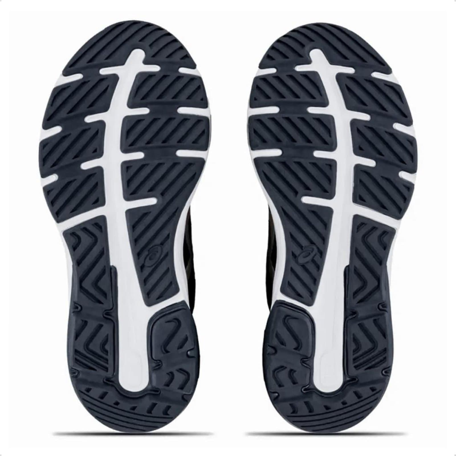 Solado do tênis Asics Gel-Nagoya ST feminino azul marinho e branco.