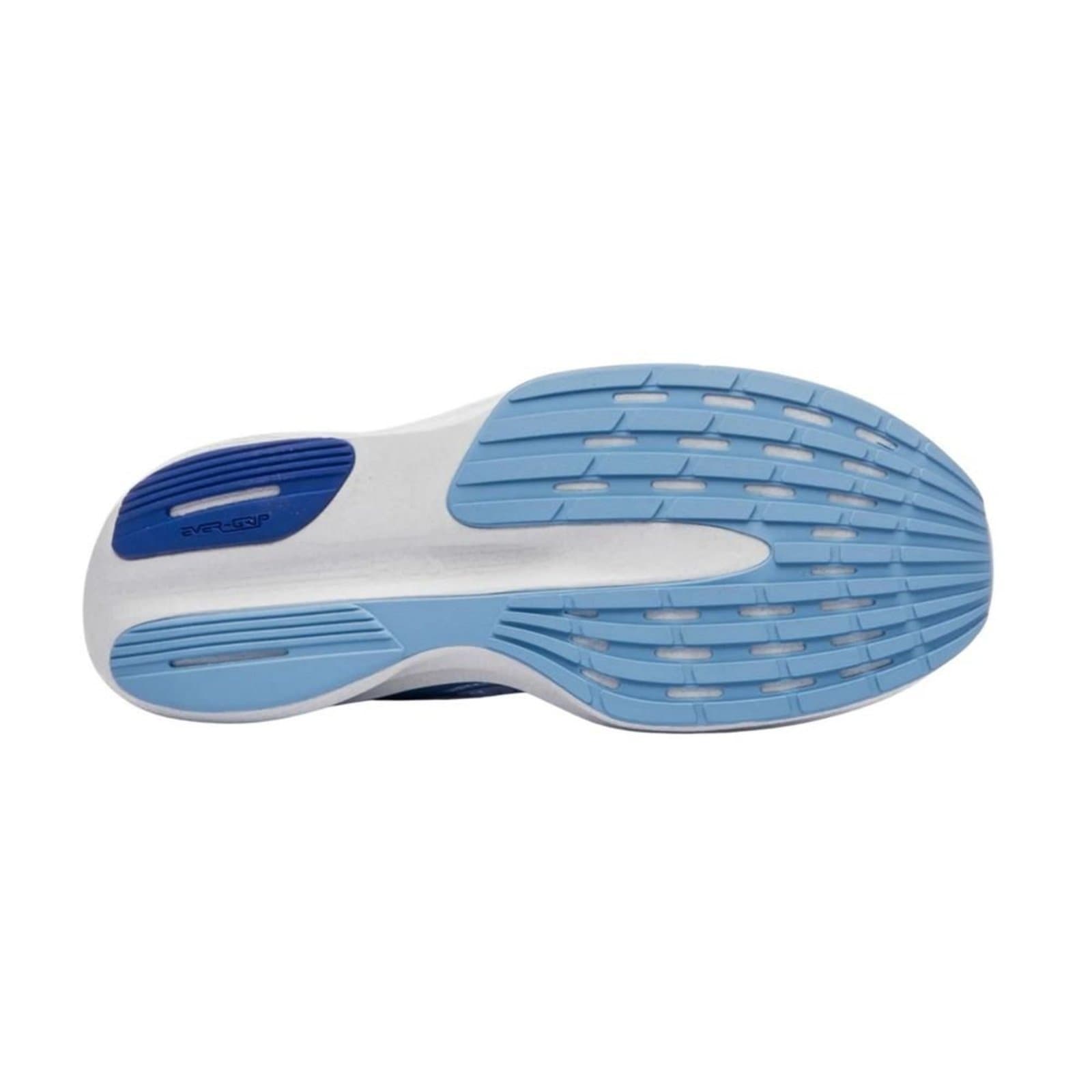 Sola do tênis Fila Racer Fastpace, azul e branco, com design EVER-GRIP ULTRA FOAM.