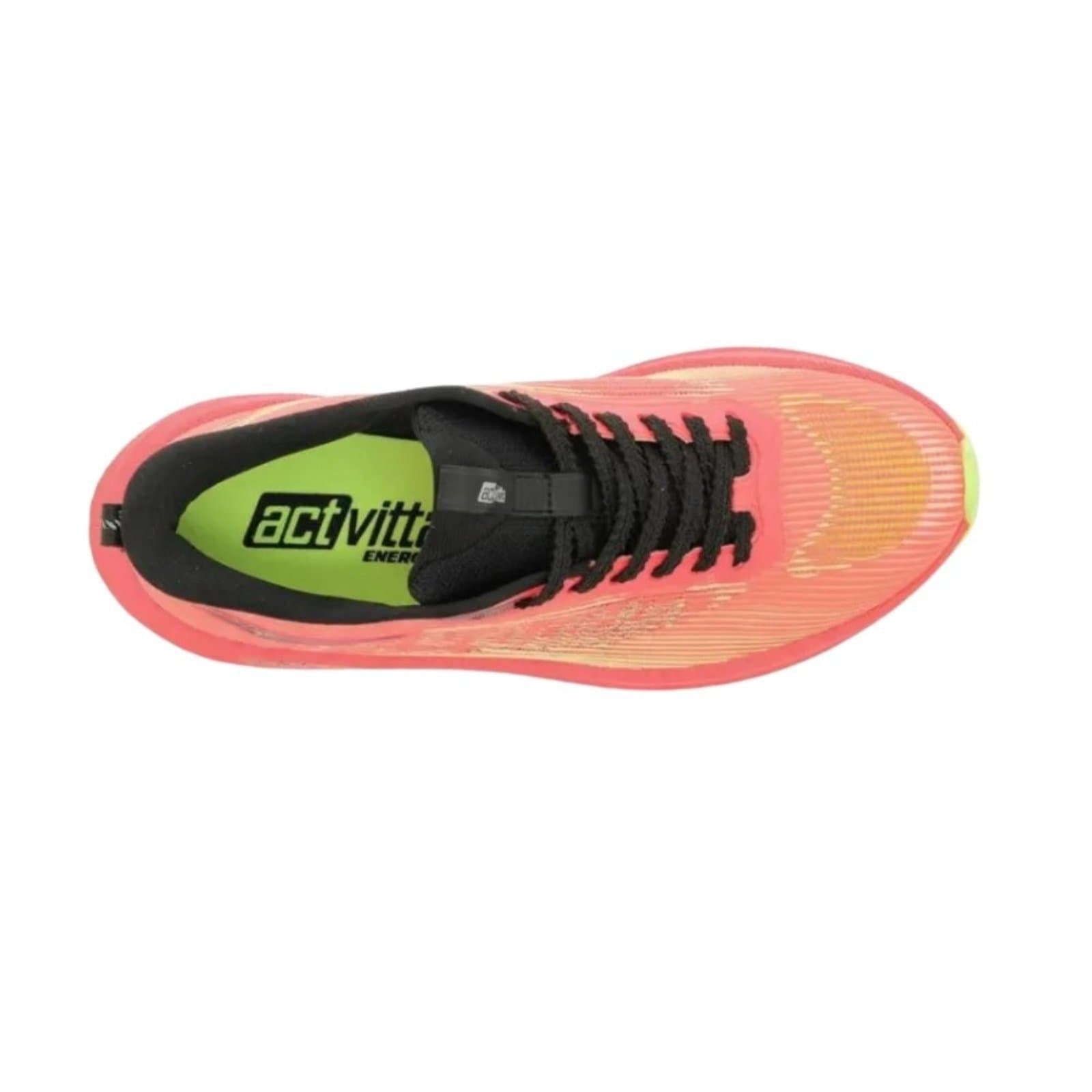Tênis de corrida feminino Actvitta 4859, cor rosa e verde, com amortecimento.