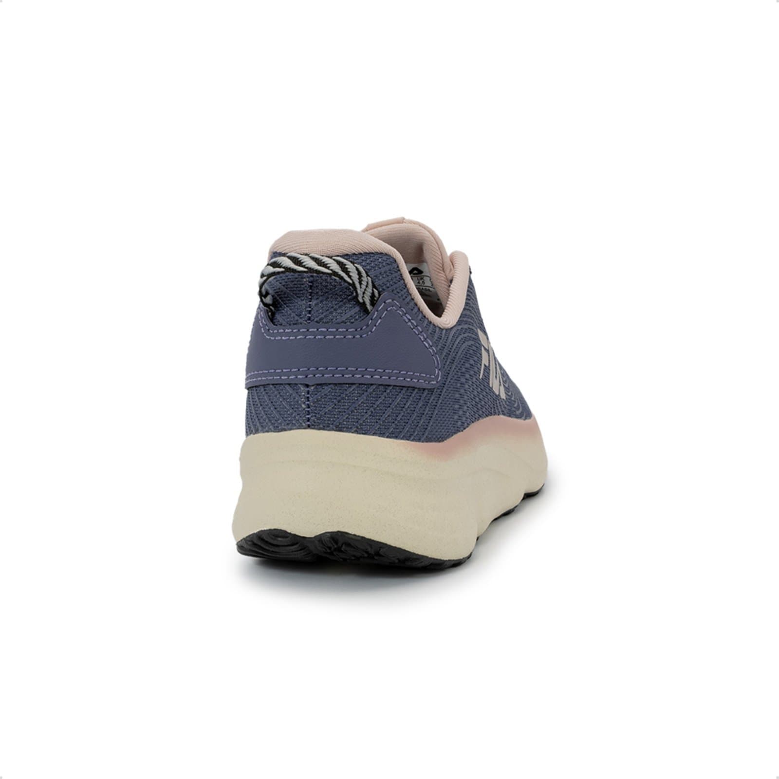Tênis Fila Maxximus para corrida feminino azul com sola branca e detalhes em bege.