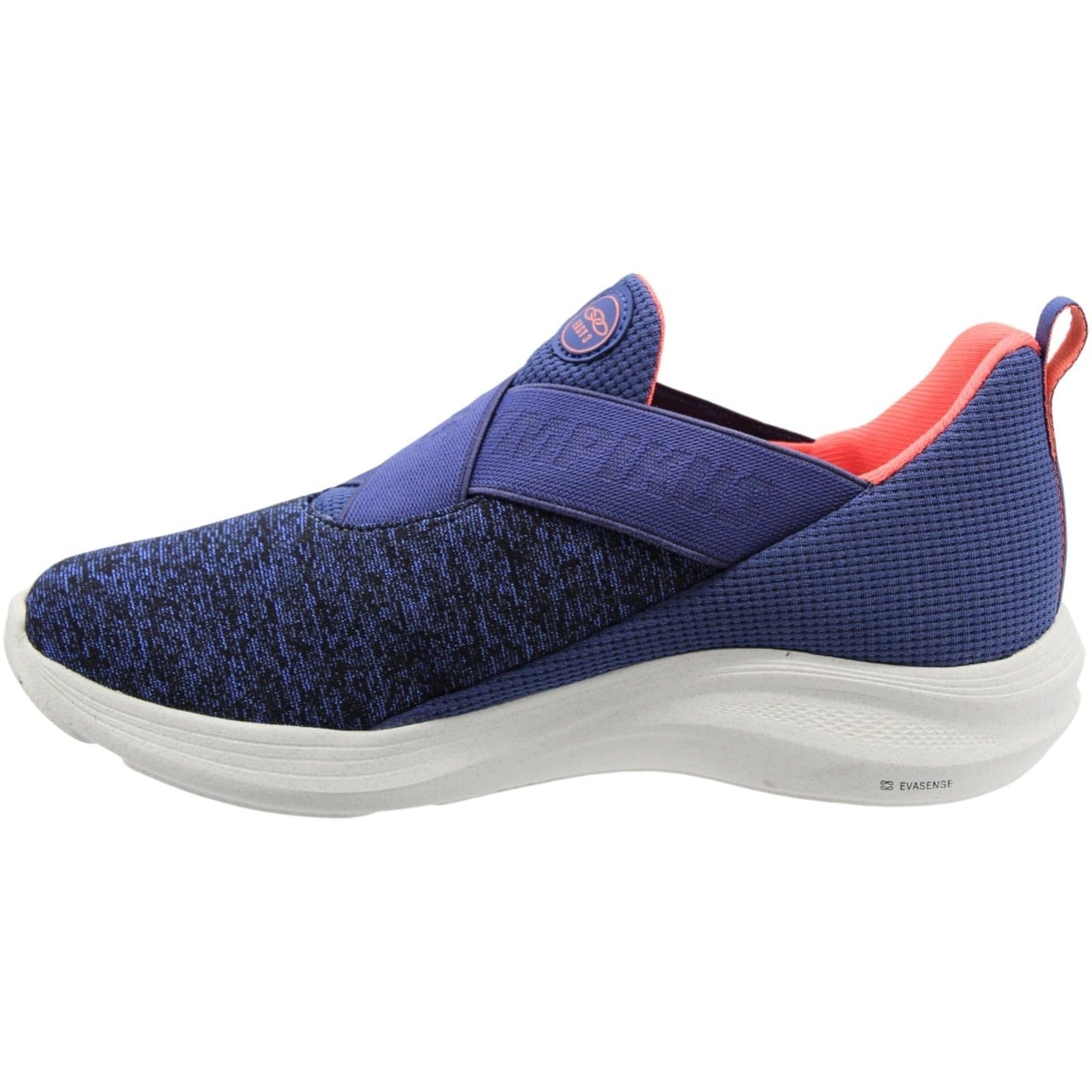 Tênis Olympikus Easy 3 Slip On feminino azul escuro com logo vermelho