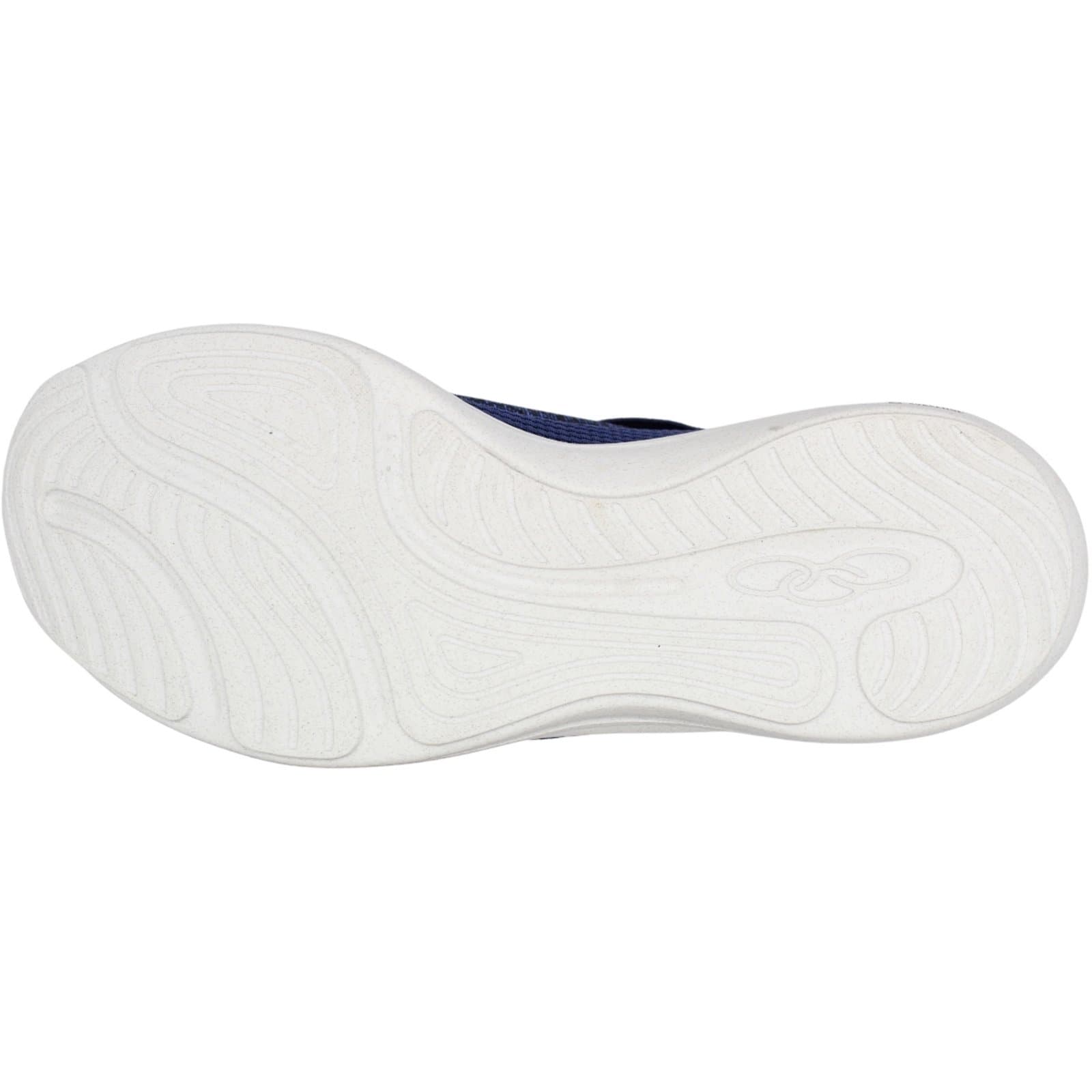 Sola branca do tênis Olympikus Easy 3 Slip On, com detalhes texturizados e borda azul.
