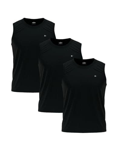 Kit 3 Regatas Sandrini Dry Fit Masculinas Camiseta Regata Esportiva para Academia e Treino (BR, Alfa, GG, Regular, Preto)