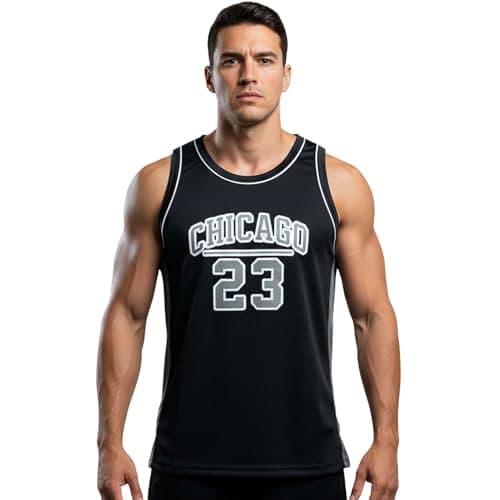 Camisa Regata Masculina Esportiva Treino Academia Esportes Dia-a-Dia Camiseta DryFit (BR, Alfa, M, Regular, Preto e Cinza Chic)