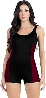 MA Moda Praia Maiô Natação Feminino Adulto Hidroginástica Recorte Lateral Poliamida Premium Resistente ao Cloro Sem Bojo Proteção UV